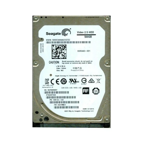 هارد لپ تاپ برند سیگیت مدل st500vt000 ظرفیت 500 گیگابایت