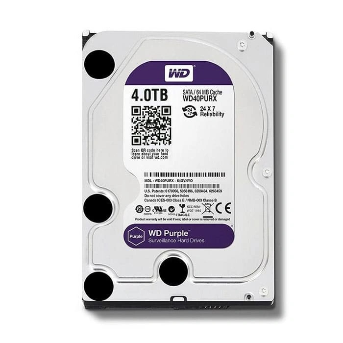 حافظه اچ دی دی اینترنال وسترن دیجیتال بنفش ظرفیت 4 ترابایت گارانتی شرکتی