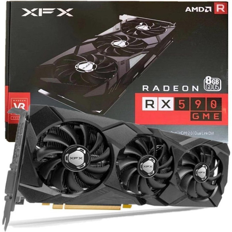 کارت گرافیک ایکس اف ایکس مدل RX 590 GME حافظه 8 گیگابایت استوک