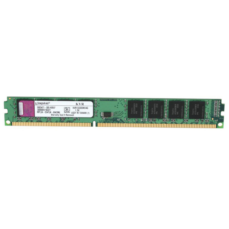 رم دسکتاپ کینگستون مدل KVR1333D3N9/4G ظرفیت 4 گیگابایت DDR3 تک کاناله فرکانس 1333 مگاهرتز تایمینگ CL9 ولتاژ 1.5 ولت نوع ماژول DIMM-کارکرده