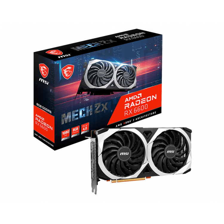 کارت گرافیک ام اس آی مدل Radeon RX 6600 MECH 2X 8G-کارکرده