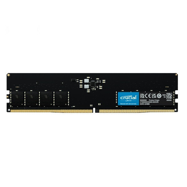 رم دسکتاپ 8 گیگابایت DDR5 کروشیال مدل CT8 با فرکانس 4800 مگاهرتز، تایمینگ CL40 و ولتاژ 1.1 ولت، تککاناله