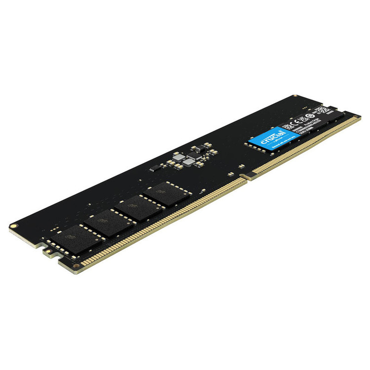 رم دسکتاپ 8 گیگابایت DDR5 کروشیال مدل CT8 با فرکانس 4800 مگاهرتز، تایمینگ CL40 و ولتاژ 1.1 ولت، تککاناله